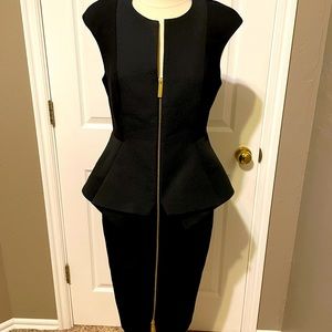 Ted Baker Black Dress with Gold Zipper 3
